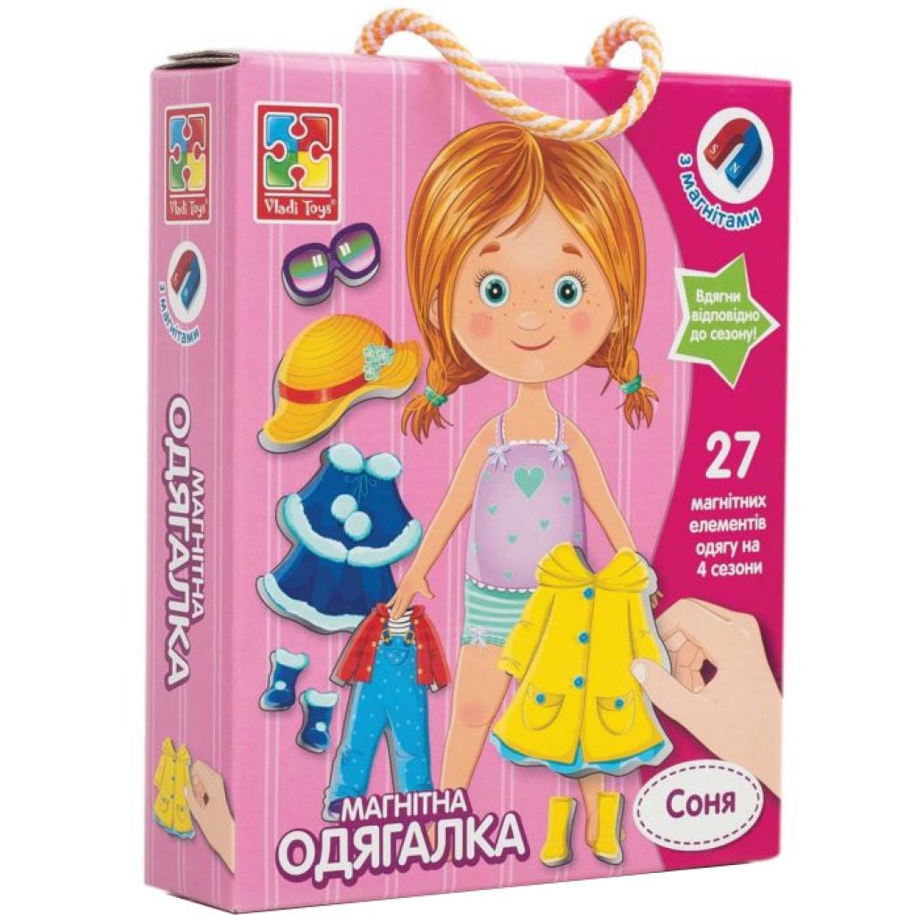 Розвиваюча іграшка Vladi Toys Магнітна одевалка Соня, укр. (VT3702-07)