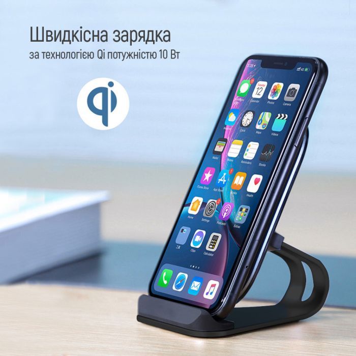 Зарядний пристрій ColorWay Wireless Stand 10W Blue (CW-CHW30Q-BL) зображення 7