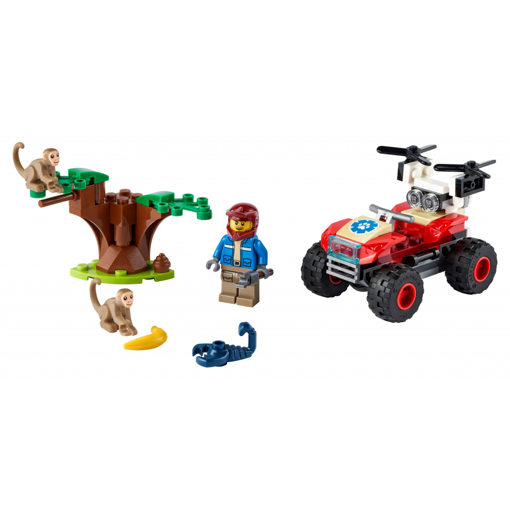 Конструктор LEGO City Спасательный вездеход для зверей 74 деталей (60300) изображение 2
