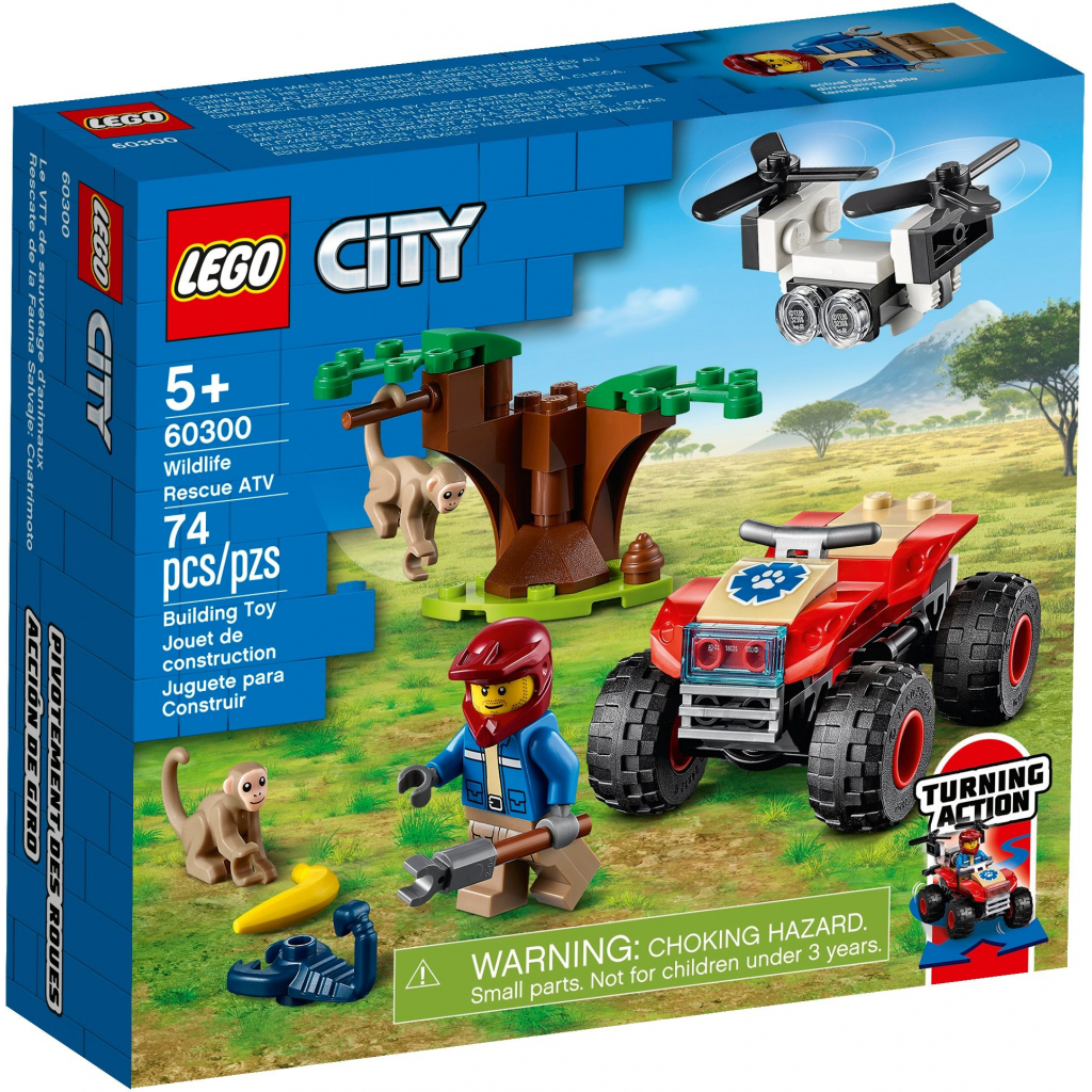 Конструктор LEGO City Рятувальний всюдихід для звірів 74 деталі (60300)