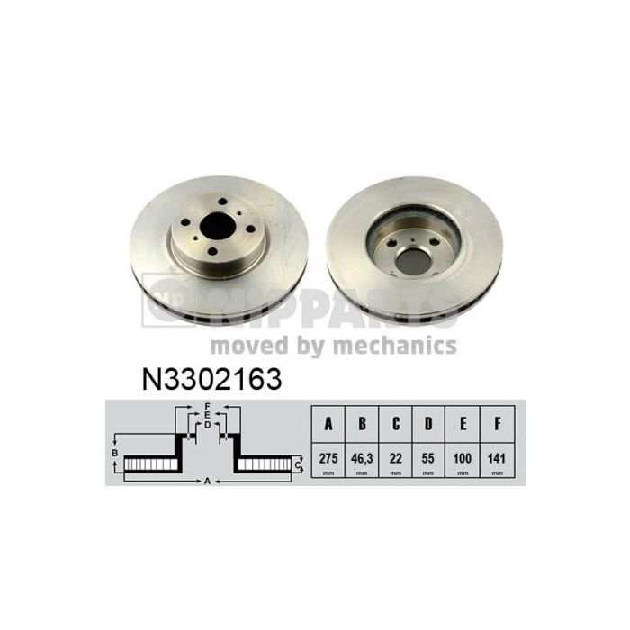 Тормозной диск Nipparts N3302163