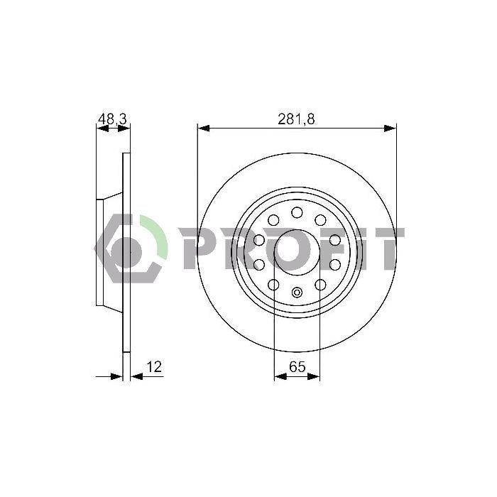 Тормозной диск Profit 5010-1306