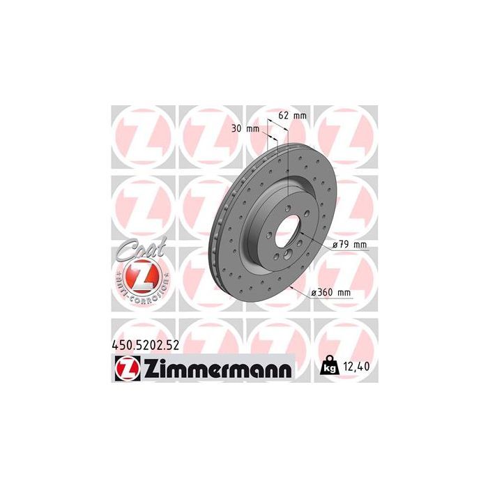 Тормозной диск ZIMMERMANN 450.5202.52
