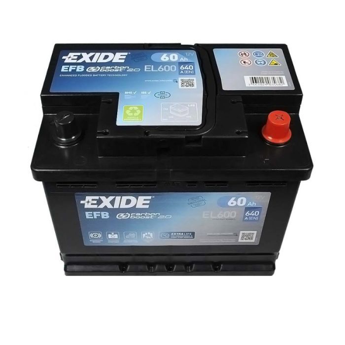 Аккумулятор автомобильный EXIDE START-STOP EFB 60A (EL600) изображение 5