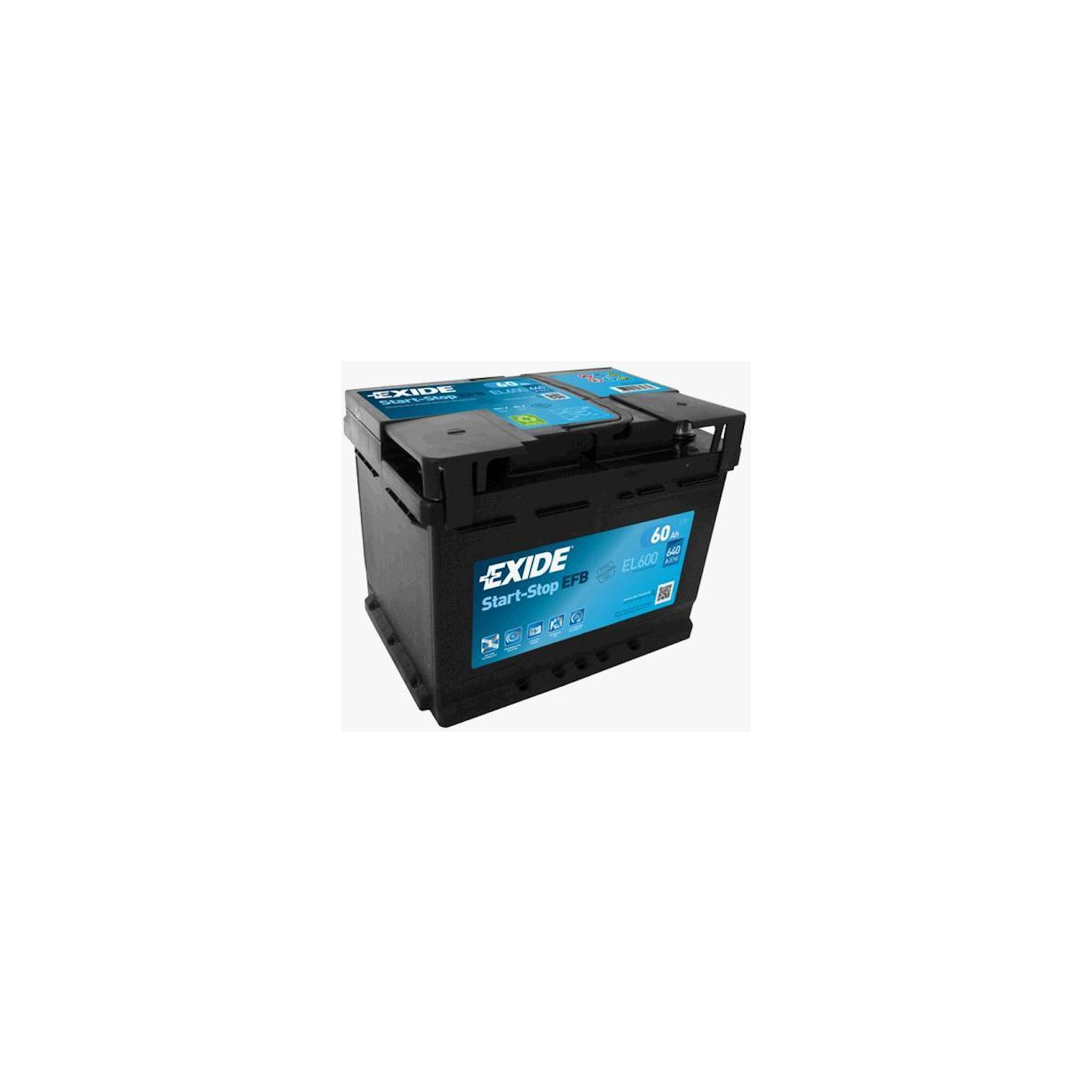 Аккумулятор автомобильный EXIDE START-STOP EFB 60A (EL600)