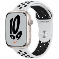 Смарт-часы Apple Watch Series 7 Nike GPS 45mm Starlight Aluminium Case with P (MKNA3UL/A)