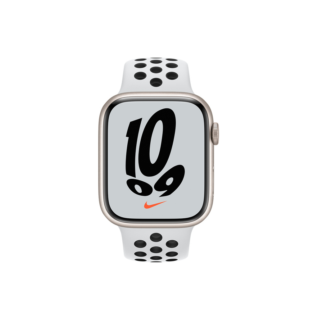 Смарт-часы Apple Watch Series 7 Nike GPS 45mm Starlight Aluminium Case with P (MKNA3UL/A) изображение 2