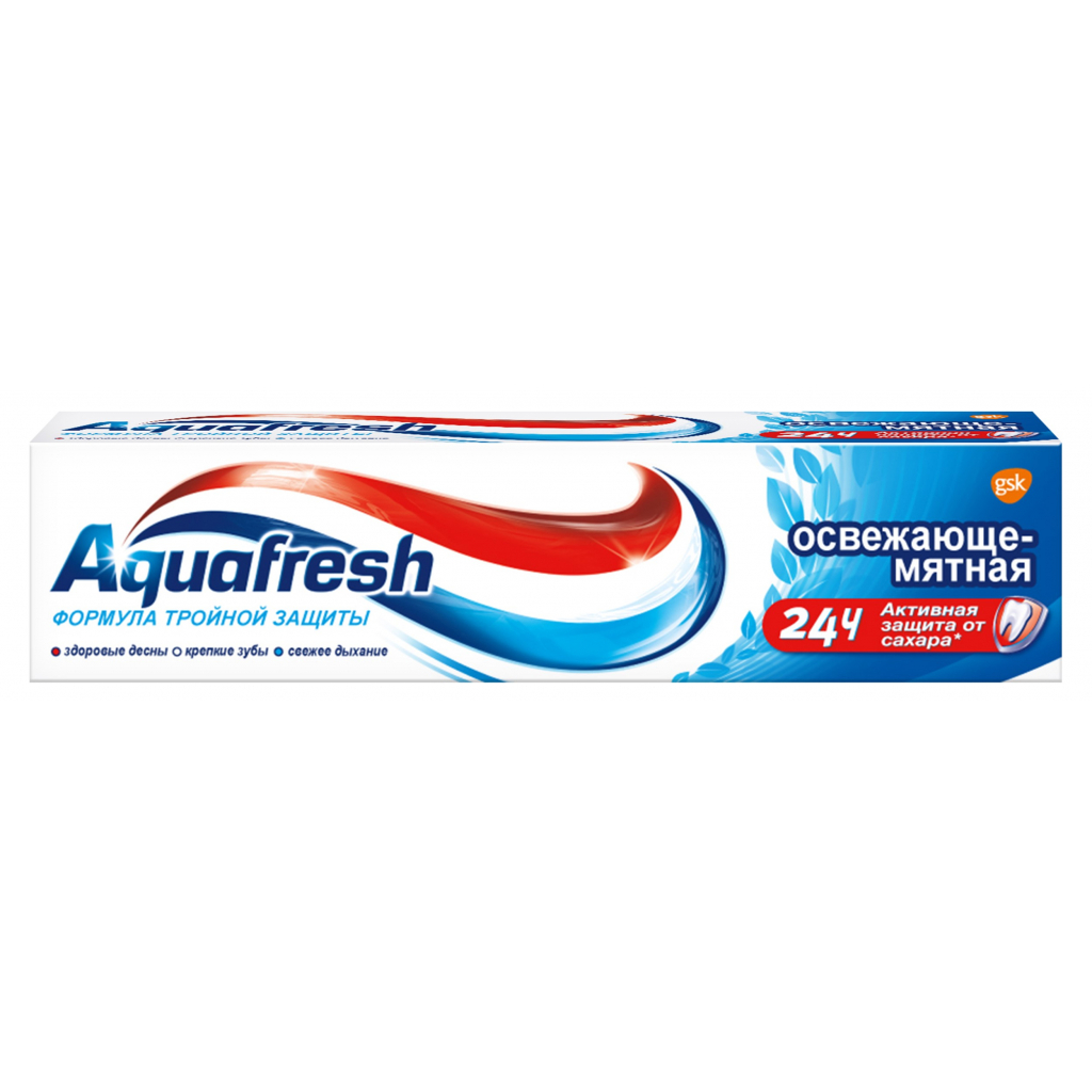 Зубна паста Aquafresh Освіжаюче-м'ятна, сімейна 100 мл (5901208700257)
