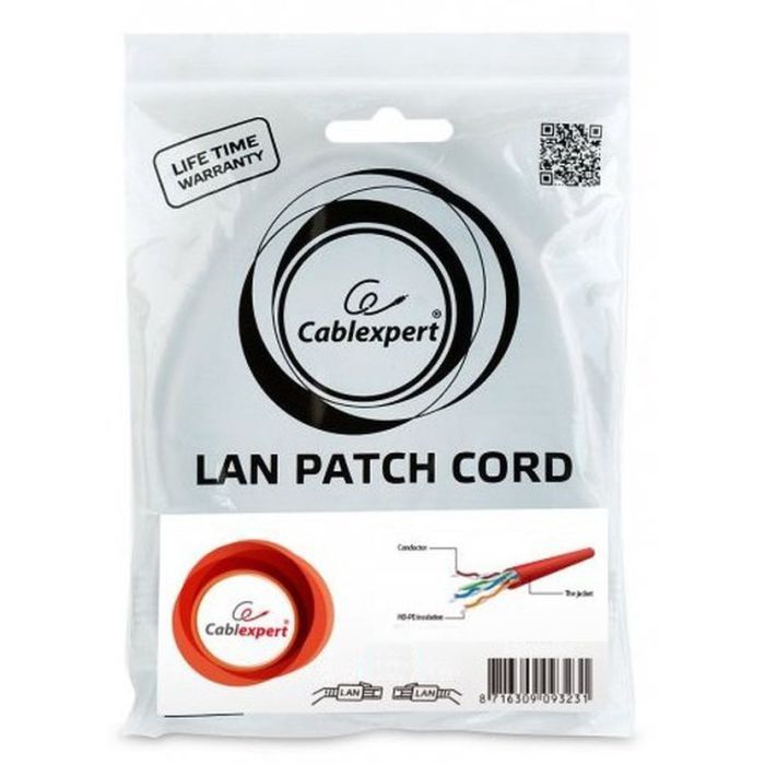 Патч-корд 0.25м UTP cat 6 CCA red Cablexpert (PP6U-0.25M/R) изображение 4