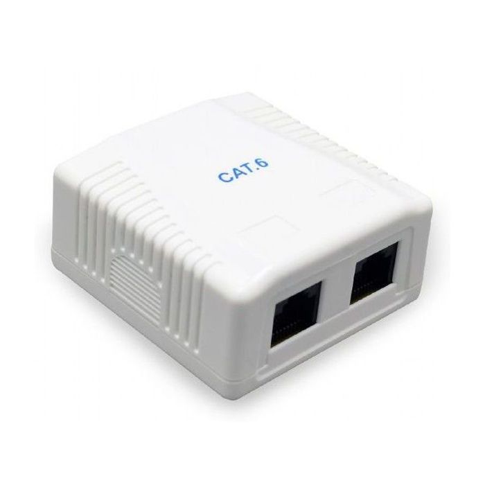 Компьютерная розетка Cablexpert RJ45x2 FTP, cat.6 (NCAC-2F6-01)
