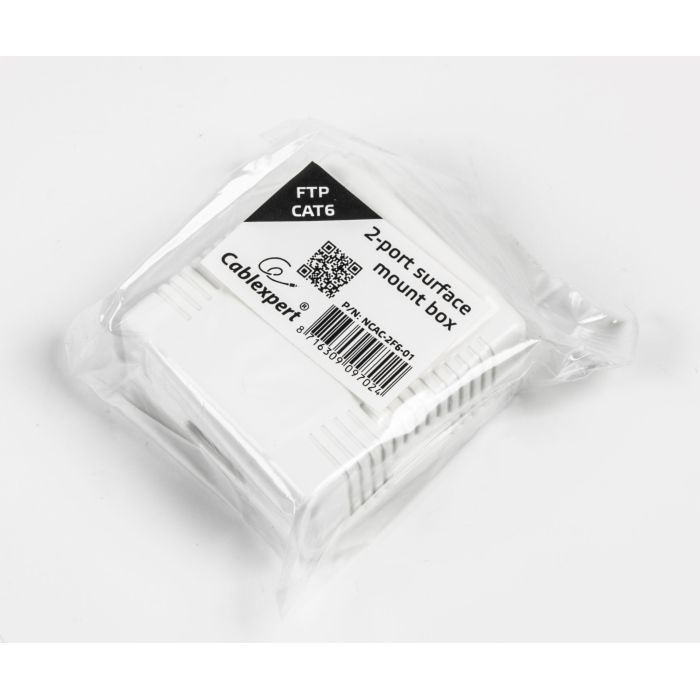 Компьютерная розетка Cablexpert RJ45x2 FTP, cat.6 (NCAC-2F6-01) изображение 4