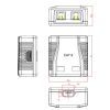 Компьютерная розетка Cablexpert RJ45x2 FTP, cat.6 (NCAC-2F6-01) изображение 5
