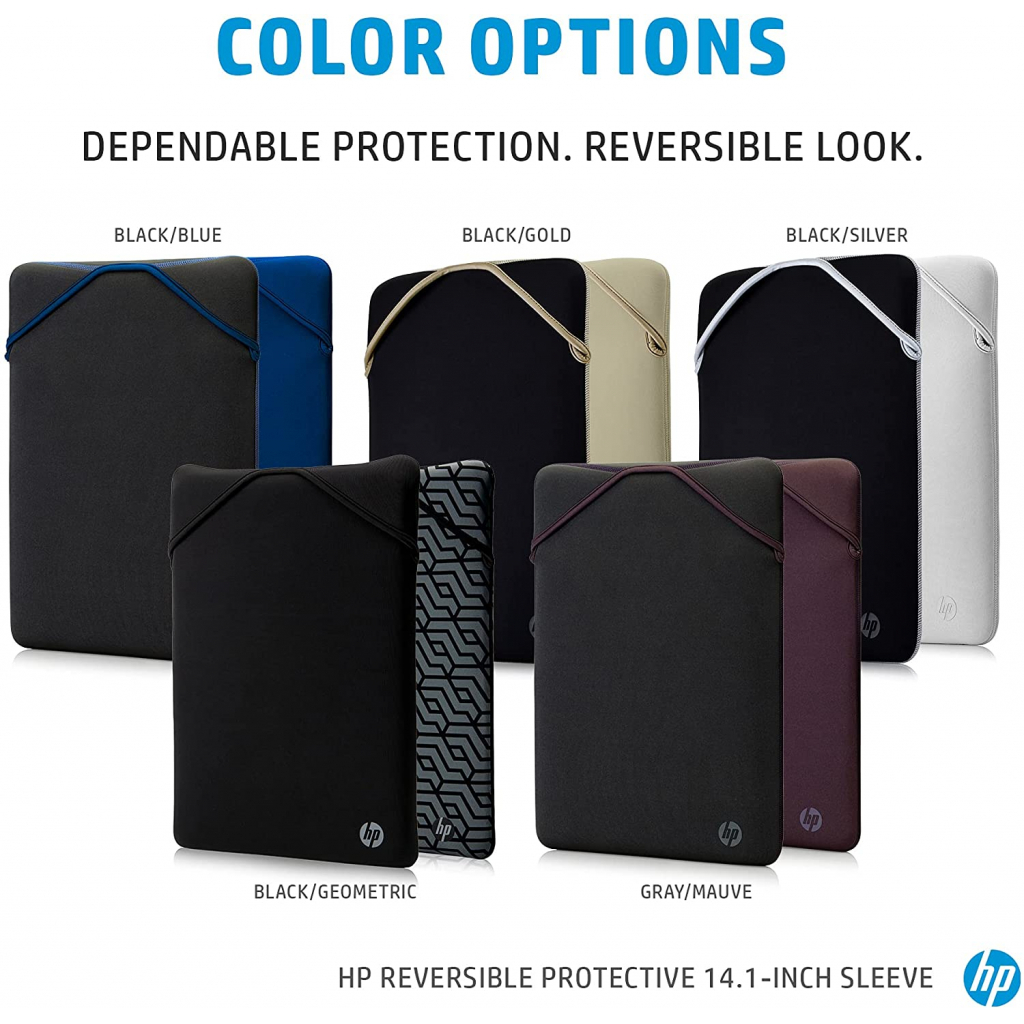 Чехол для ноутбука HP 15.6" Reversible Protective Black/Blue Laptop Sleeve (2F1X7AA) изображение 7
