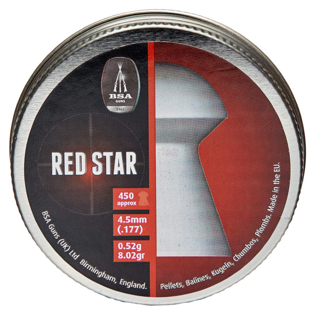 Пульки BSA Red Star 4,5 мм 450 шт/уп (750)
