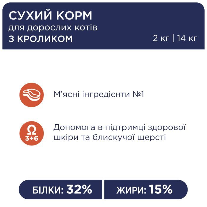 Сухой корм для кошек Club 4 Paws Премиум. С кроликом 2 кг (4820083909160) изображение 4