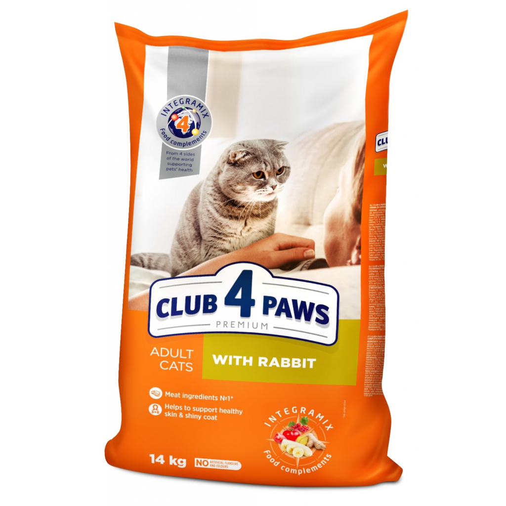 Сухой корм для кошек Club 4 Paws Премиум. С кроликом 14 кг (4820083909153)