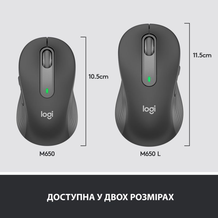 Мышка Logitech Signature M650 Wireless Graphite (910-006253) изображение 8