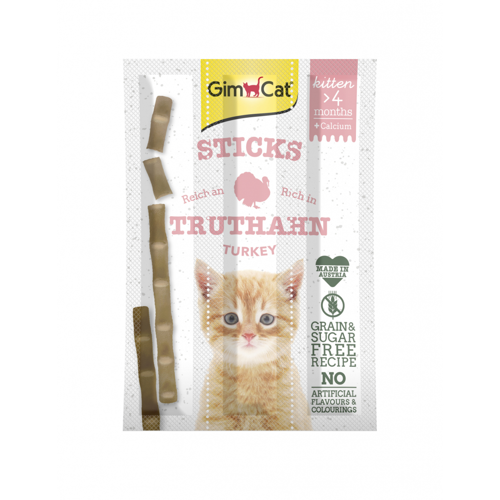 Лакомство для котов GimCat Мясные палочки для котят 3 шт (4002064420448)