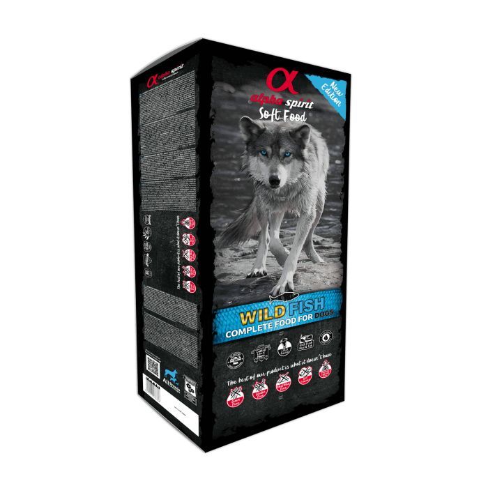 Полувлажный корм для собак Alpha Spirit Semi-moist WILD FISH BAG 9 кг (8436586310141)