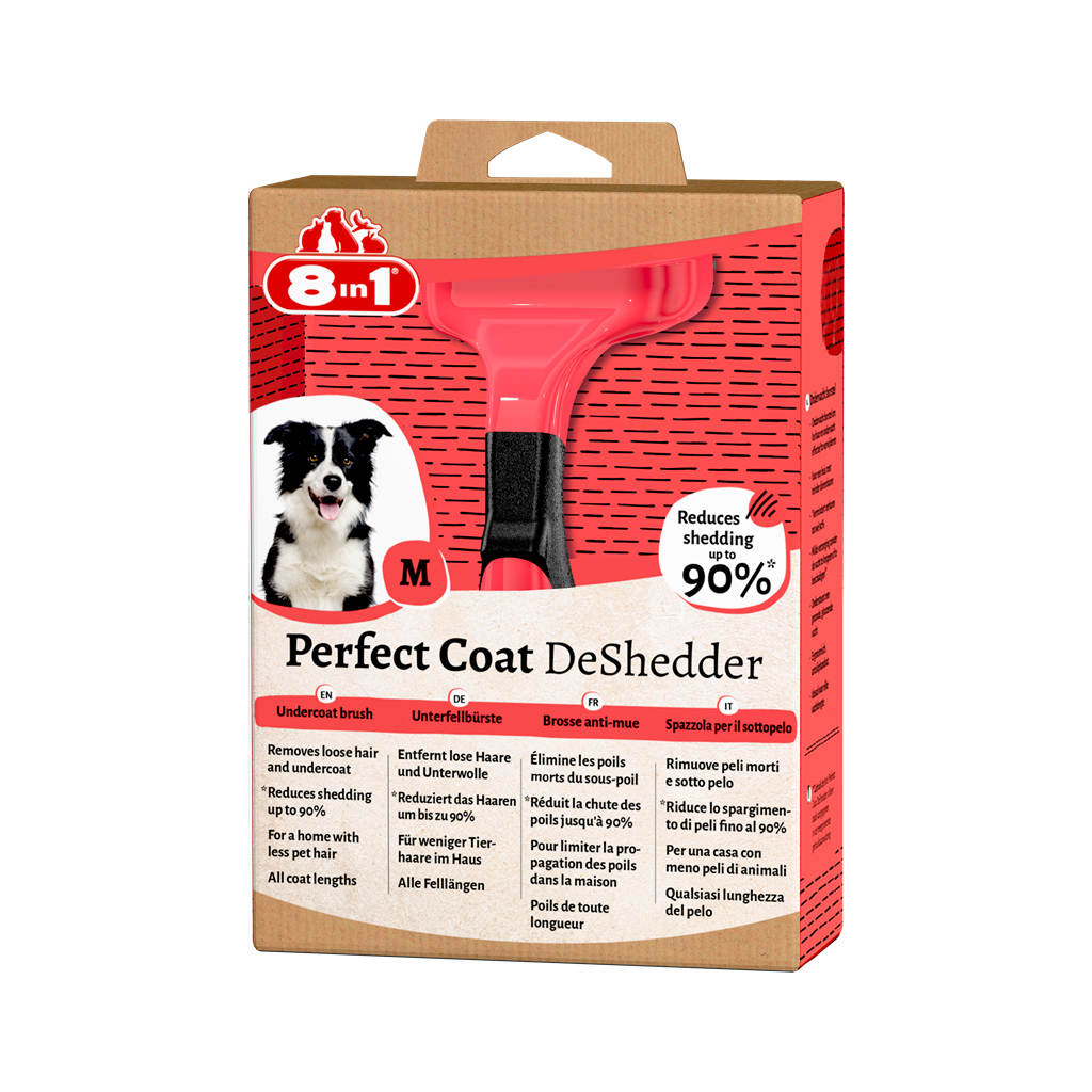 Фурмінатор для тварин 8in1 Perfect Coat для собак M 6.5 см червоний (4048422149439) зображення 3