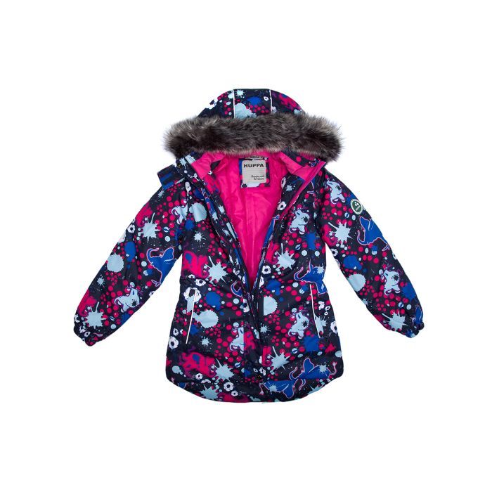 Комплект верхней одежды детский Huppa RENELY 1 41850130 фуксиа с принтом/тёмно-синий 140 (4741468979632) изображение 5