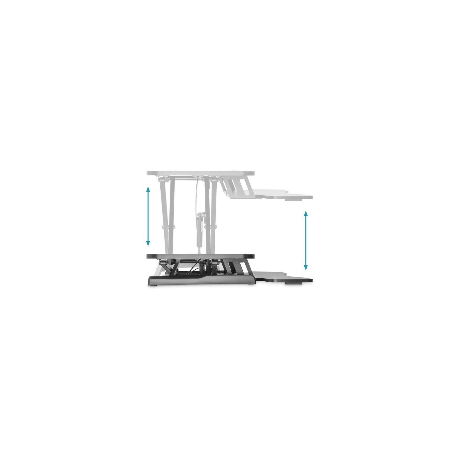 Столик для ноутбука Digitus Ergonomic Workspace Riser, 11-46cm, black (DA-90380-1) изображение 11