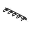 Кабельный организатор 19" 1U 40х80 скобы RAL9005 Conteg (DP-VP-P5)