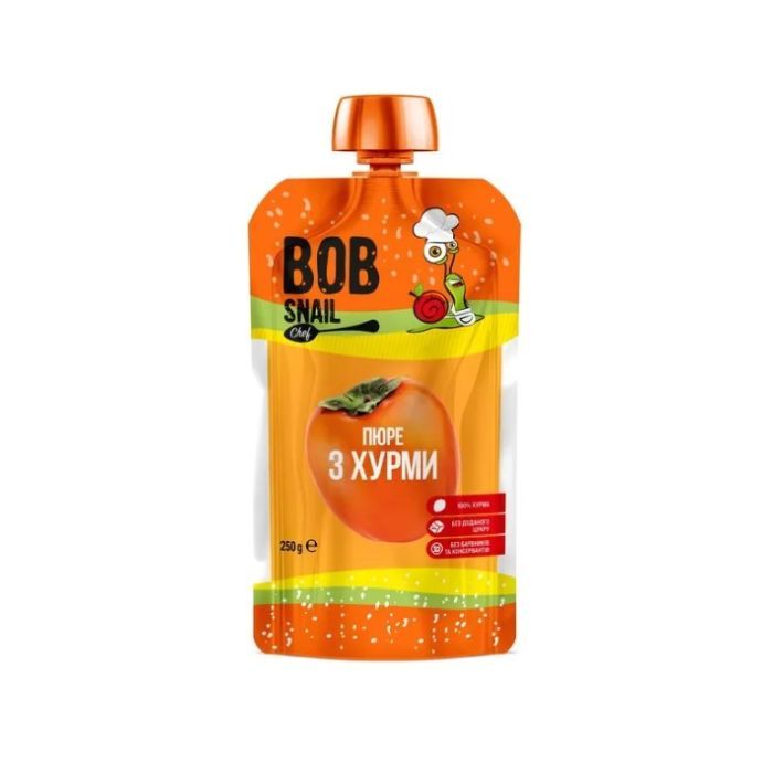 Детское пюре Bob Snail Улитка Боб Хурма (сорт Шарон) 250 г (4820219343967)