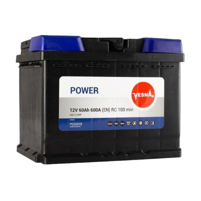 Акумулятор автомобільний Vesna 60 Ah/12V Power (415 162)