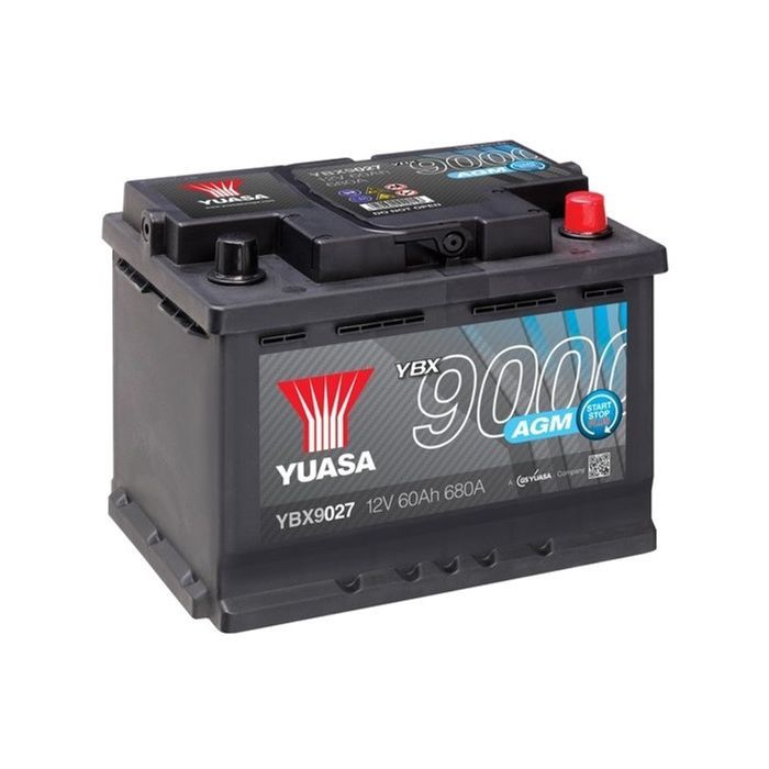 Аккумулятор автомобильный Yuasa 12V 60Ah AGM Start Stop Plus Battery (YBX9027)