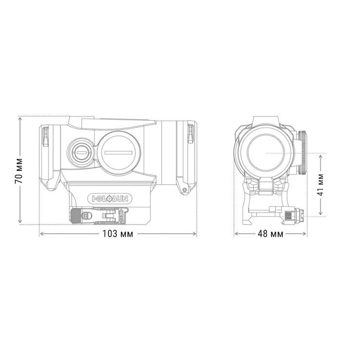 Коллиматорный прицел Holosun HE530G-GR (747013) изображение 6