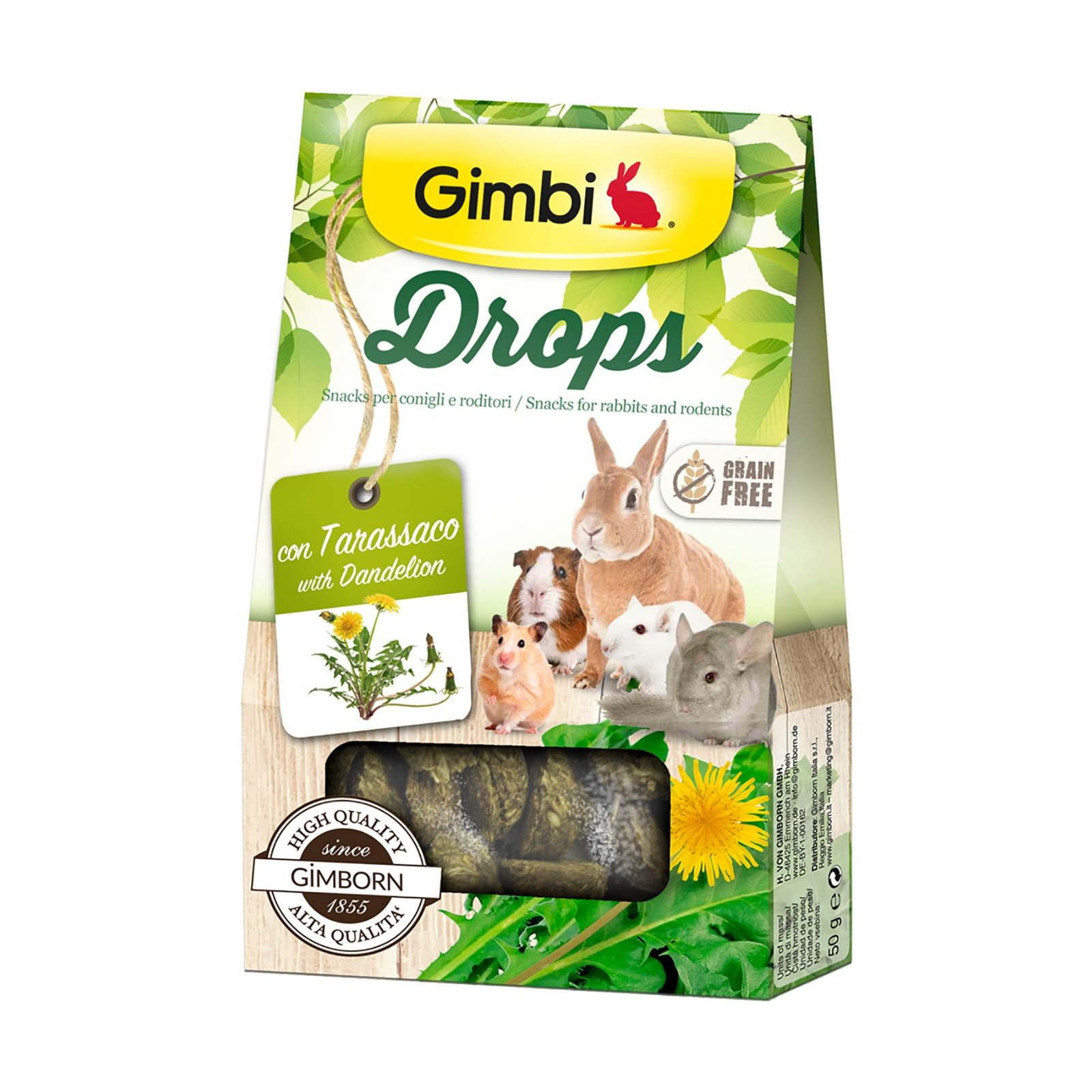Ласощі для гризунів GimBi дропси з кульбабою 50 г (4002064201863)