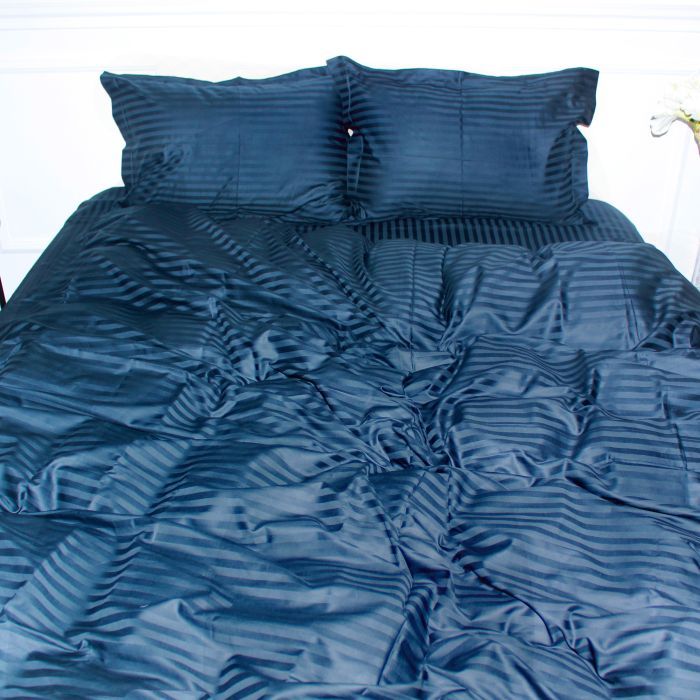 Пододеяльник MirSon Satin Stripe 30-0021 Dark Blue 220х240 см (2200005255933)