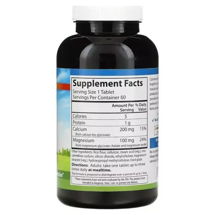 Минералы Carlson Кальций-Магний Хелатный, Chelated Cal-Mag, 60 таблеток (CL5470) изображение 2