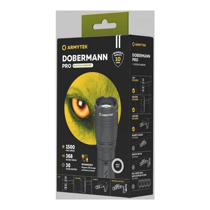 Фонарь Armytek Dobermann Pro Marnet USB White (F07501C) изображение 3