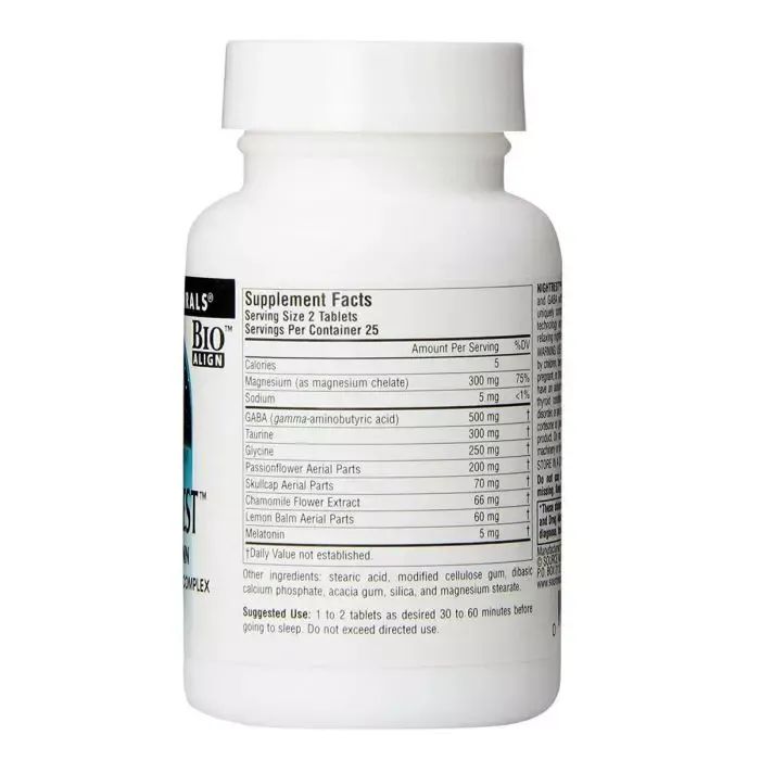 Витаминно-минеральный комплекс Source Naturals Комплекс для Нормализации Сна, NightRest, 50 таблеток (SN0357) изображение 2