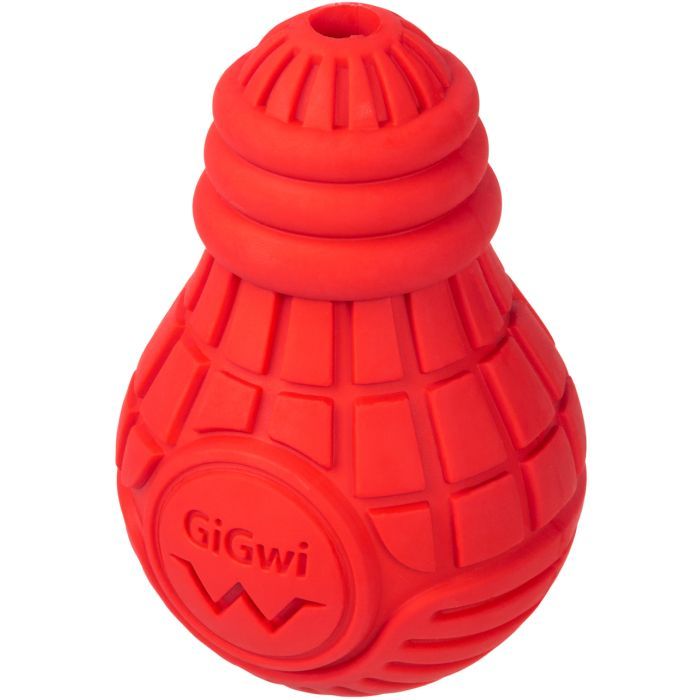 Игрушка для собак GiGwi Bulb Rubber Лампочка резиновая М красная (2337)