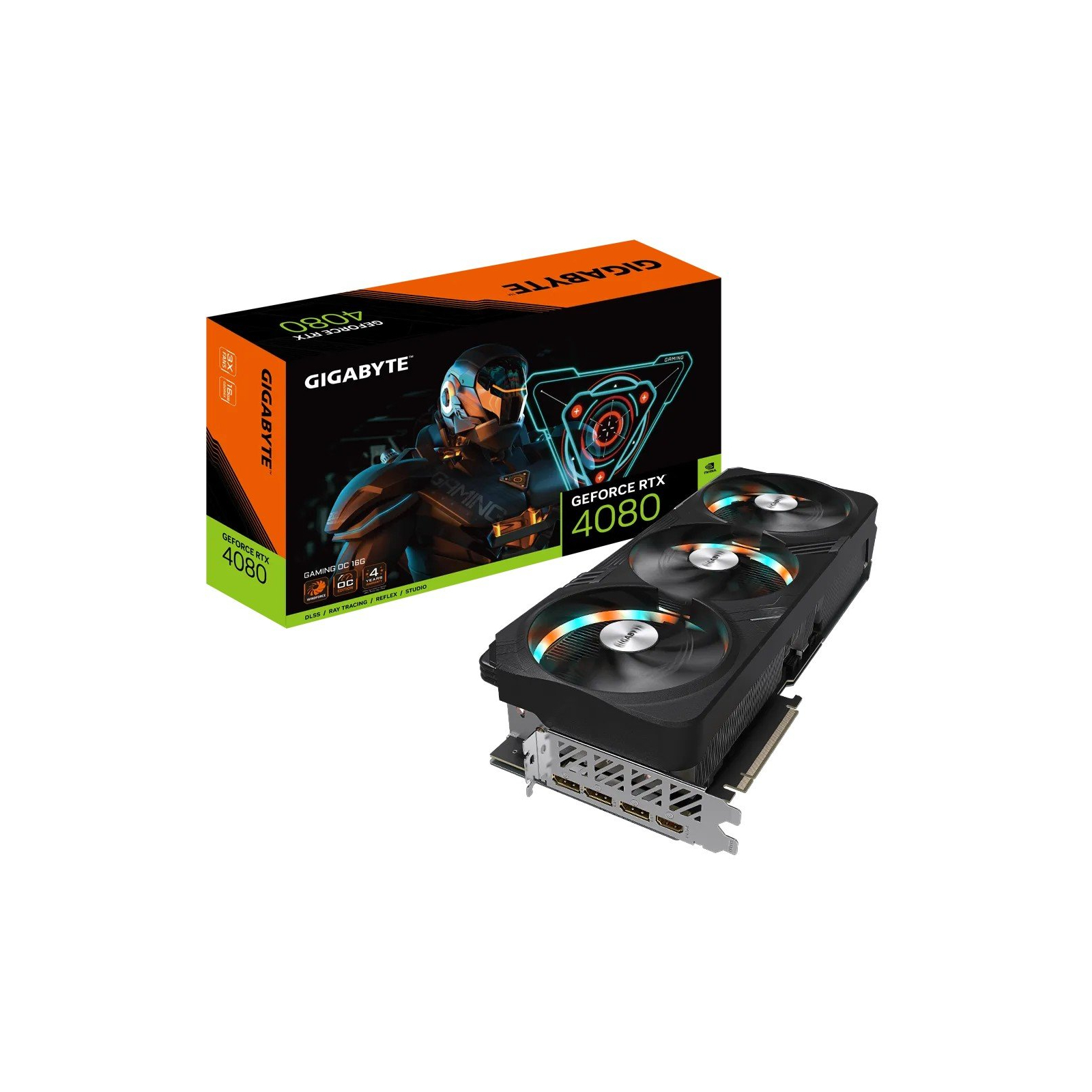 Видеокарта GIGABYTE GeForce RTX4080 16Gb GAMING OC (GV-N4080GAMING OC-16GD)