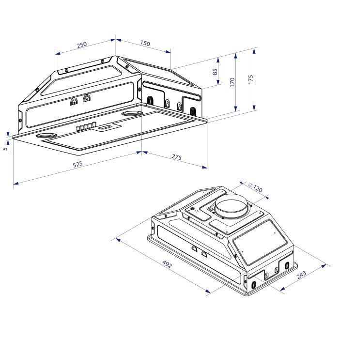 Витяжка кухонна Minola HBI 5204 GR 700 LED зображення 10