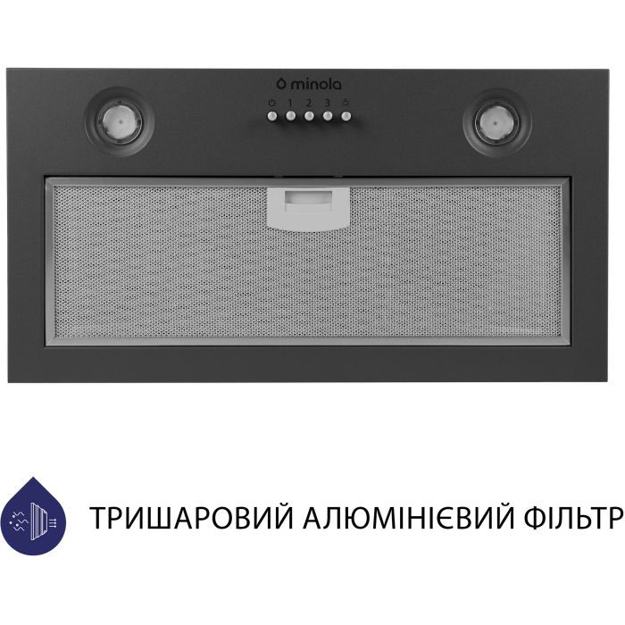 Витяжка кухонна Minola HBI 5204 GR 700 LED зображення 2