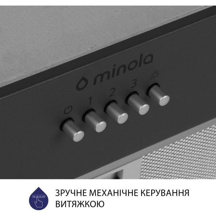 Витяжка кухонна Minola HBI 5204 GR 700 LED зображення 6