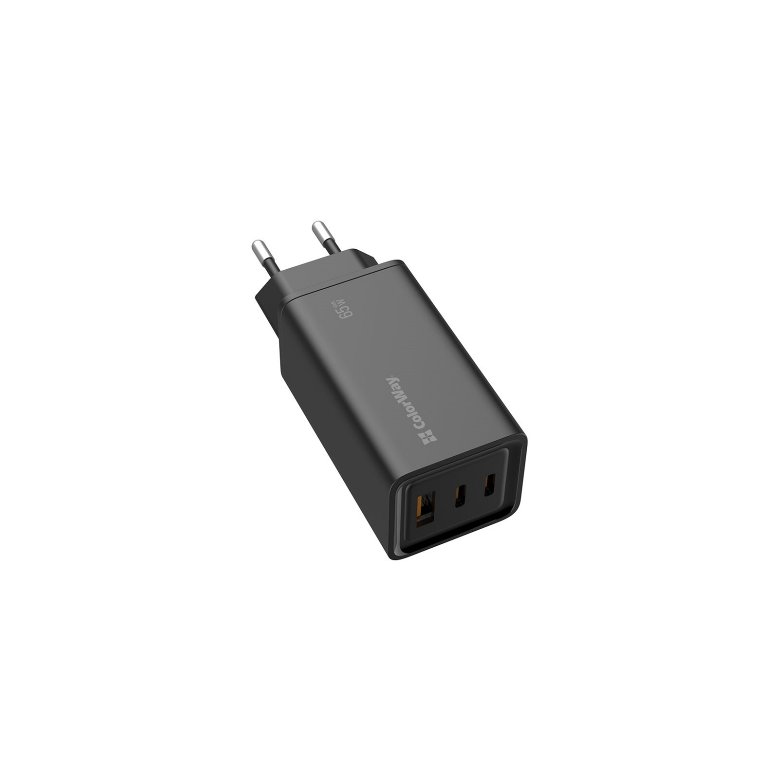 Зарядний пристрій ColorWay GaN3 Pro Power Delivery (USB-A + 2 USB TYPE-C) (65W) (CW-CHS039PD-BK) зображення 5