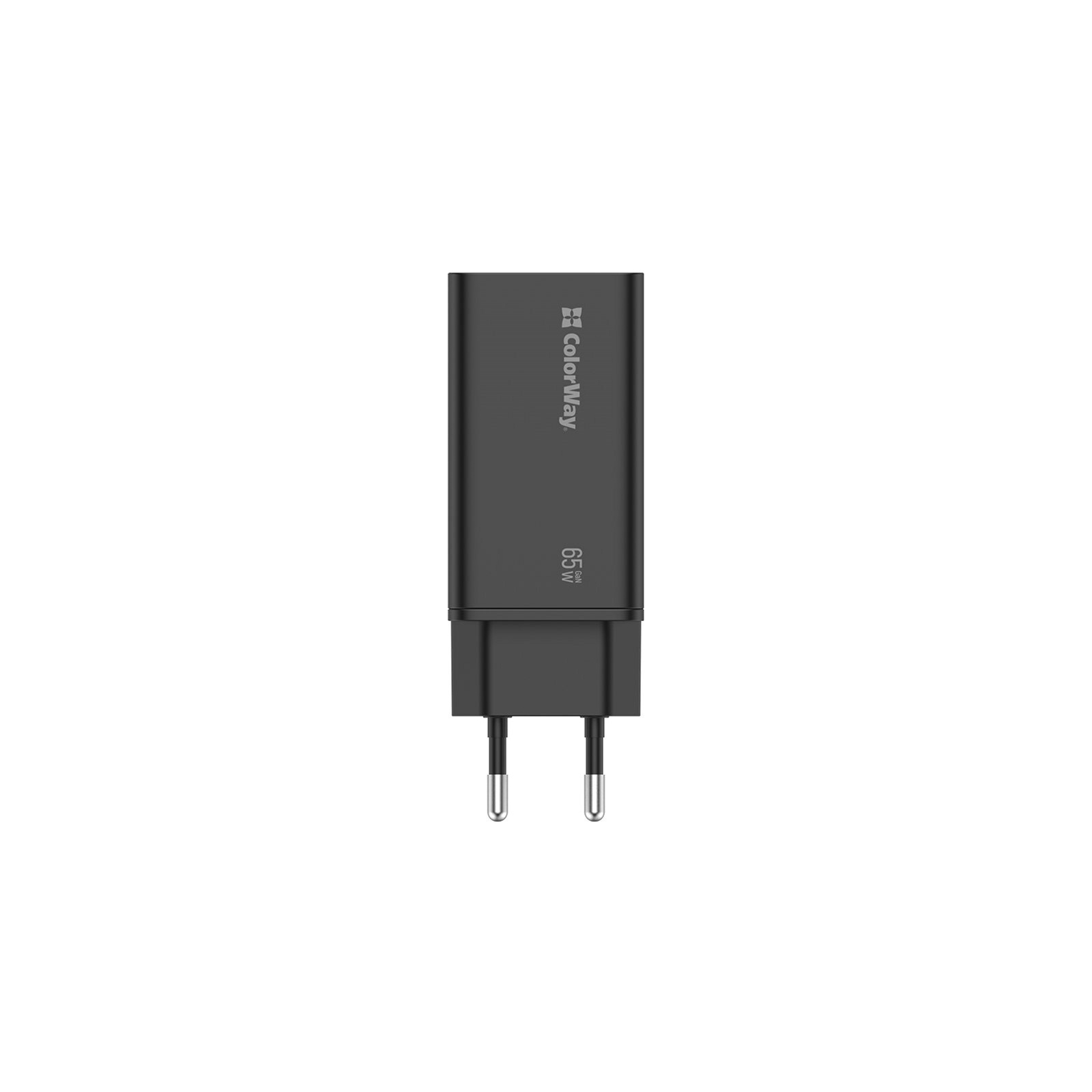 Зарядний пристрій ColorWay GaN3 Pro Power Delivery (USB-A + 2 USB TYPE-C) (65W) (CW-CHS039PD-BK) зображення 7