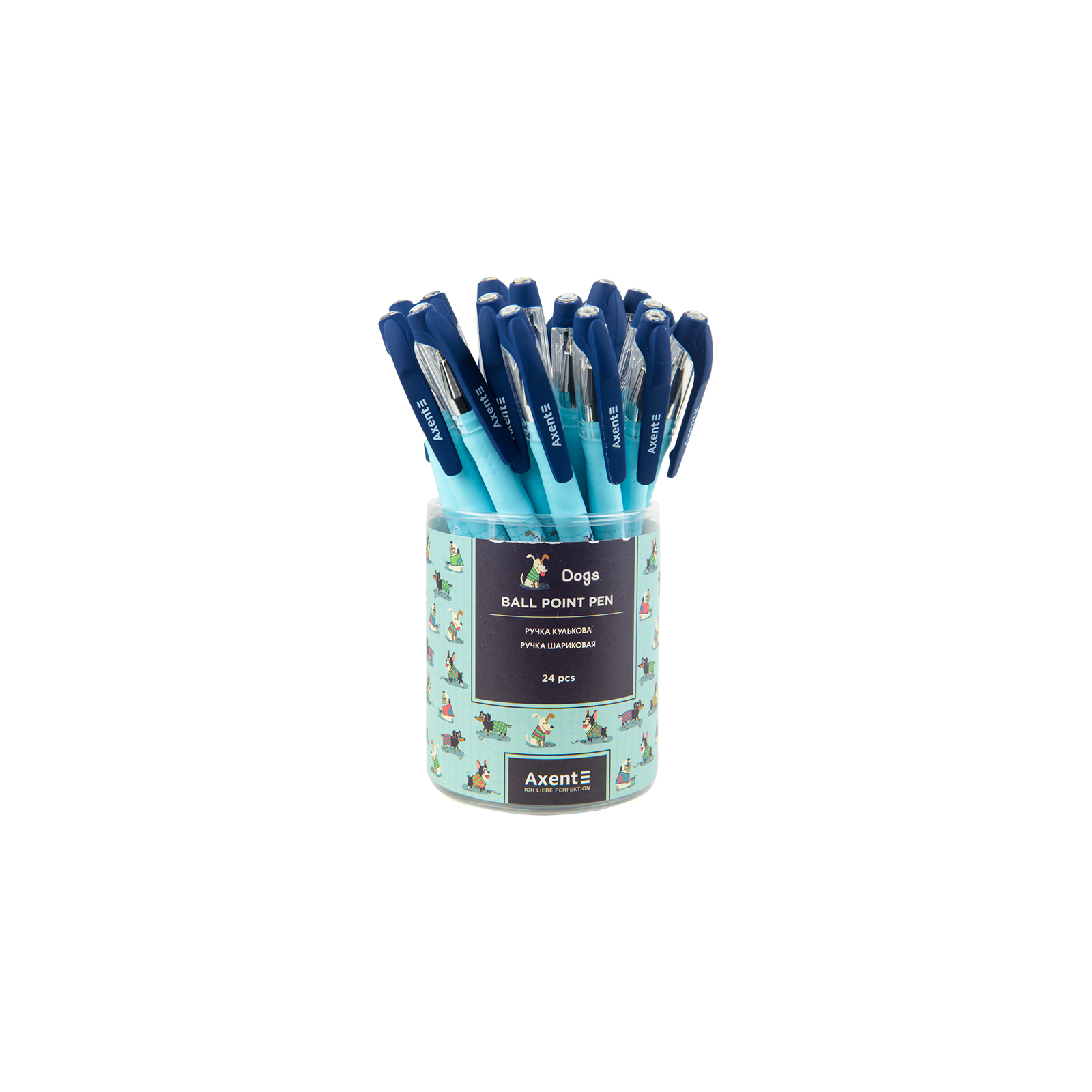 Ручка шариковая Axent Dogs, синяя (AB1049-31-A) изображение 4