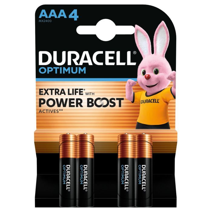 Батарейка Duracell Optimum AAA лужні 4 шт. в упаковці (5015596) зображення 2