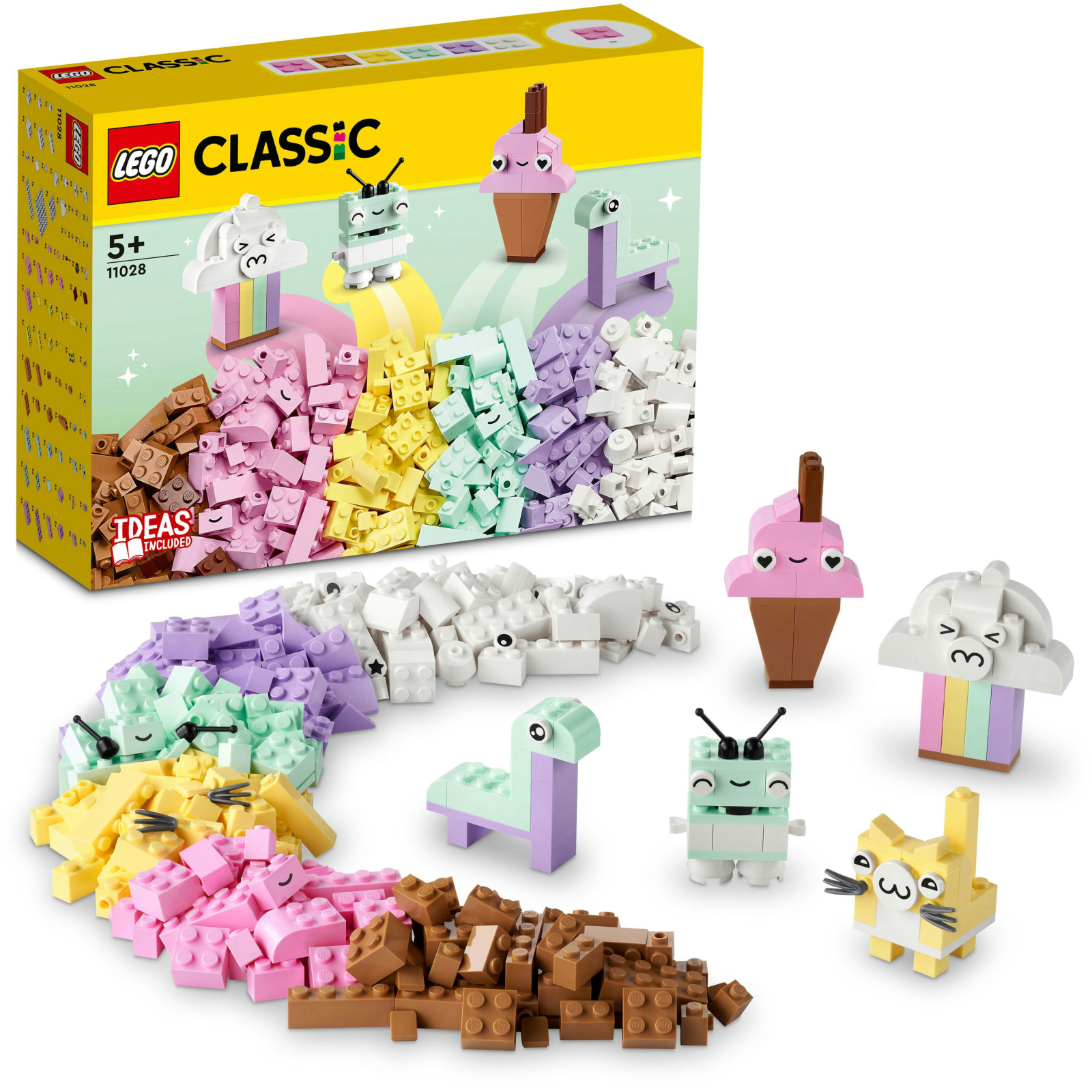 Конструктор LEGO Classic Творческое пастельное веселье 333 детали (11028) изображение 9