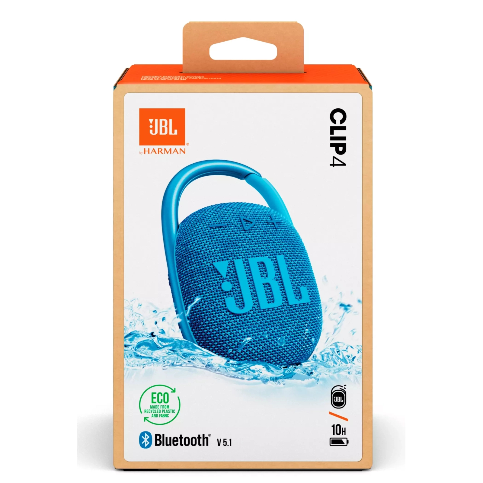 Акустична система JBL Clip 4 Eco Blue (JBLCLIP4ECOBLU) зображення 10