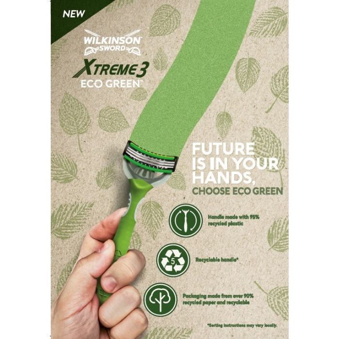 Бритва Wilkinson Sword Xtreme3 Eco Green 4 шт. (4027800175000) изображение 7