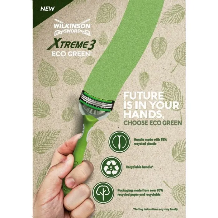Бритва Wilkinson Sword Xtreme3 Eco Green 4 шт. (4027800175000) изображение 7