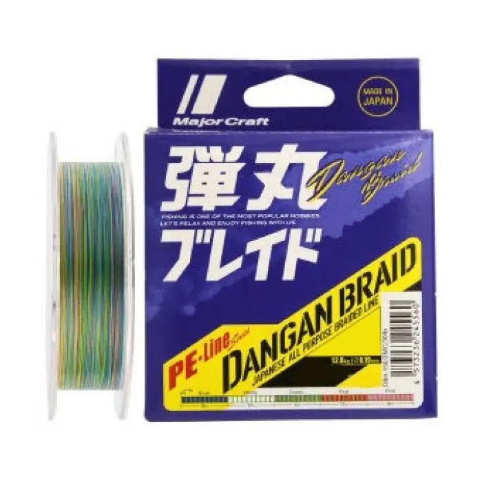 Шнур Major Craft Dangan Braid X8 150m MultiCam 1.5/0.19mm 30lb/12.3kg (772.73.54)